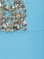 Crystal Embroidered Mini Dress