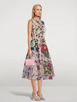 Fil Coupé Floral Midi Dress