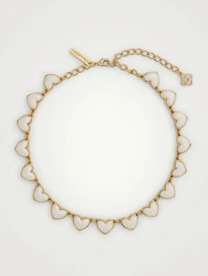 Sweetheart Faux Pearl Necklace