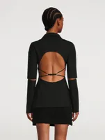 La Veste Melo Wool Stretch Backless Blazer