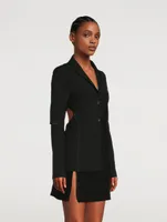 La Veste Melo Wool Stretch Backless Blazer