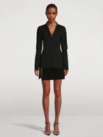 La Veste Melo Wool Stretch Backless Blazer