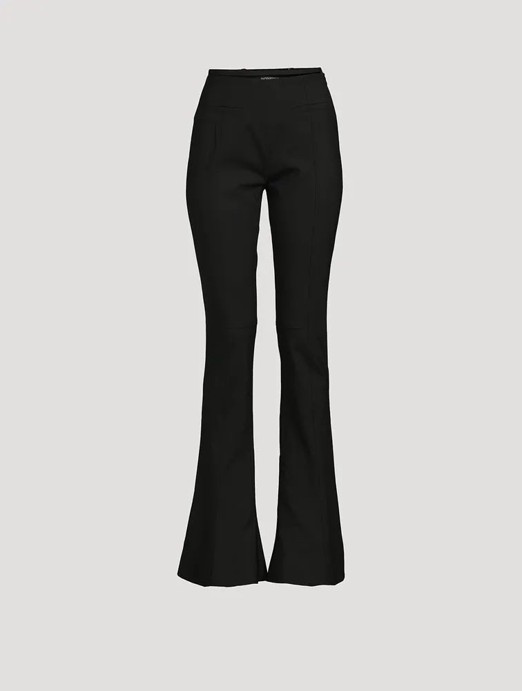 Le Pantalon Tangelo Wool Stretch Pants With Strap