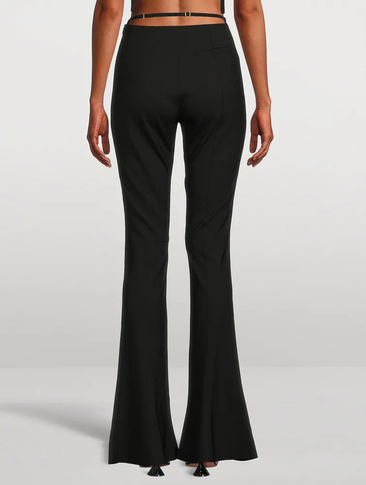 Le Pantalon Tangelo Wool Stretch Pants With Strap