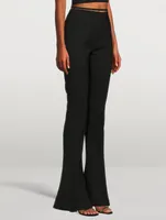 Le Pantalon Tangelo Wool Stretch Pants With Strap