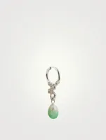 Miran Hoop Drop Earring With Dipped Pearl