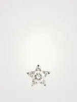 Star 18K Gold Stud Earring With Diamonds