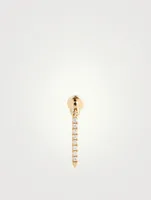 Diamond Eternity 18K Gold Bar Drop Earring