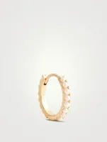 Pearl Eternity 14K Gold Hoop Earring