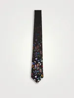 Silk Tie In Floral Print