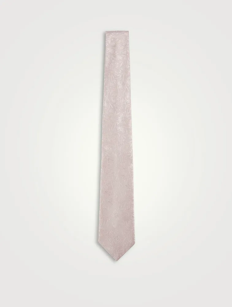 Silk Floral Jacquard Tie