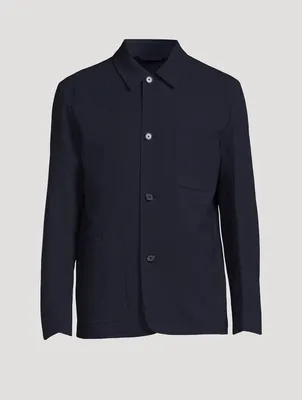 Wool Stretch Seersucker Work Jacket