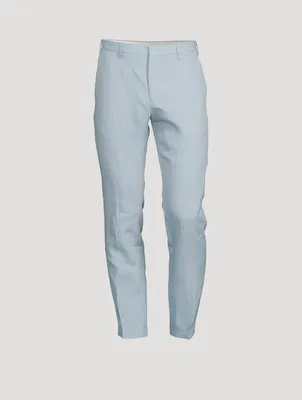 Linen Flat-Front Pants