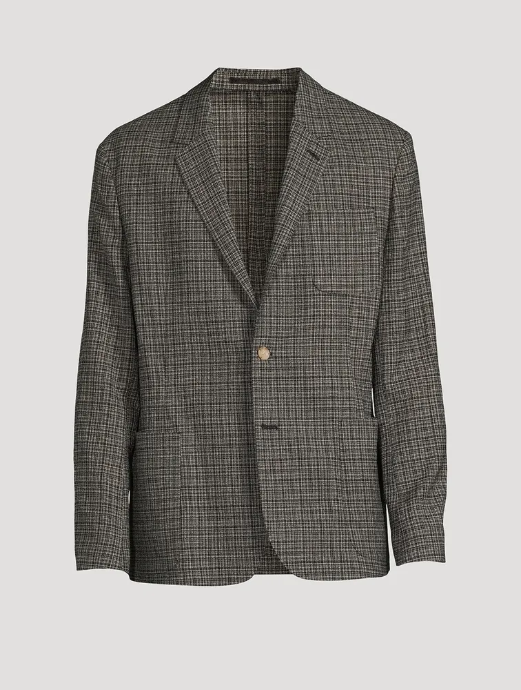 Wool And Silk Stretch Tailored Jacket