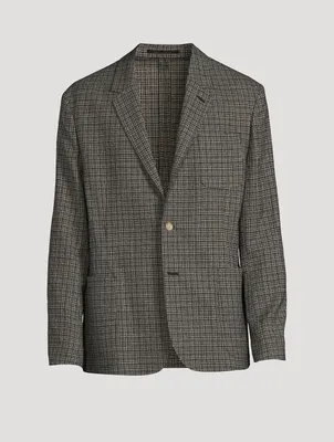 Wool And Silk Stretch Tailored Jacket