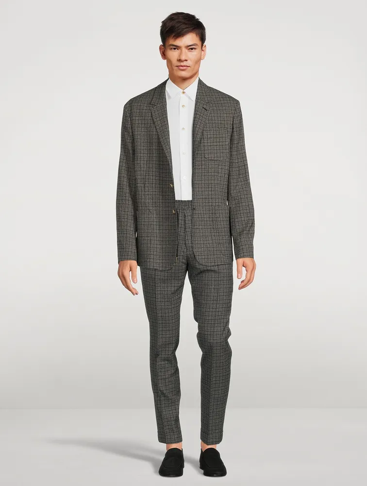 Wool And Silk Stretch Tailored Jacket