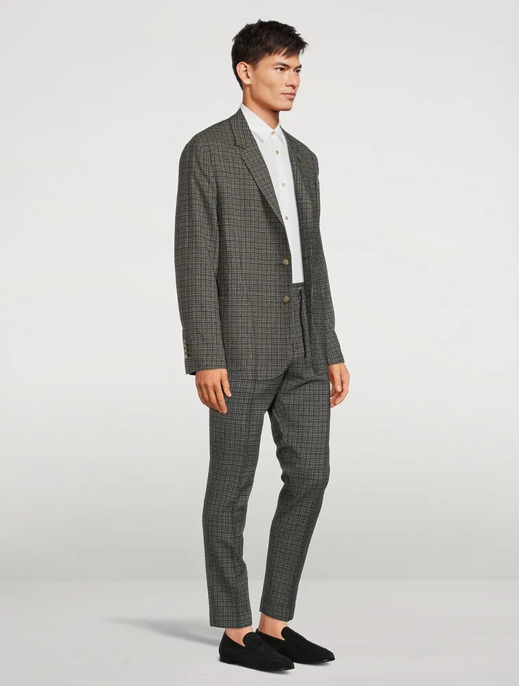 Wool And Silk Stretch Tailored Jacket