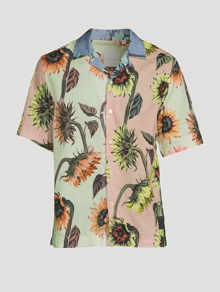 Short-Sleeve Shirt Sunflower Print