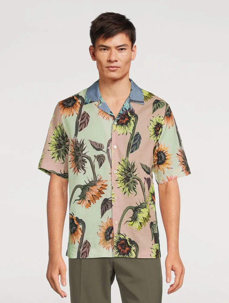 Short-Sleeve Shirt Sunflower Print