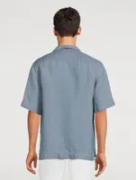 Linen Chambray Bowling Shirt