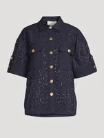 Broderie Anglaise Camp Shirt