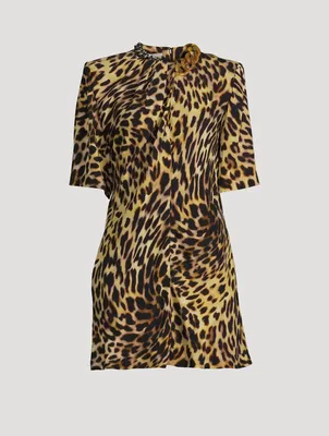 Falabella Chain Dress Cheetah Print