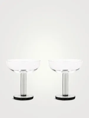 Puck  Set Of Two Coupe Glasses