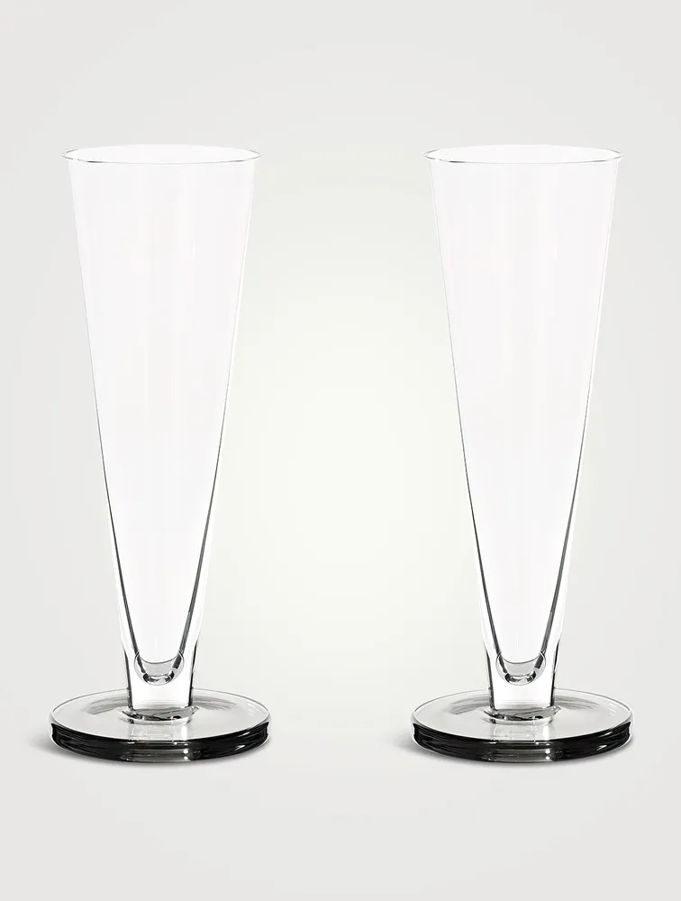 Puck  Set Of Two Flute Glasses