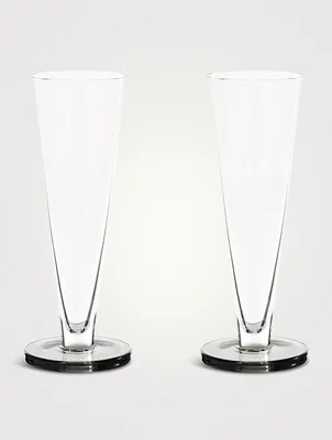 Puck  Set Of Two Flute Glasses