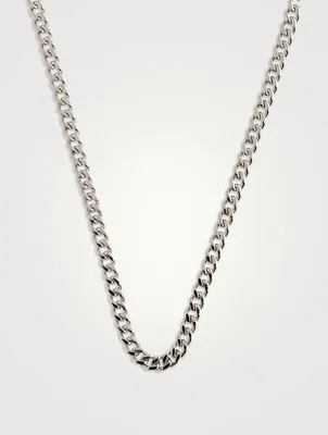 18K White Gold Baby Link Necklace