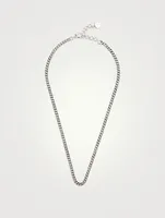 18K White Gold Baby Link Necklace