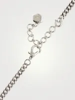 18K White Gold Baby Link Necklace