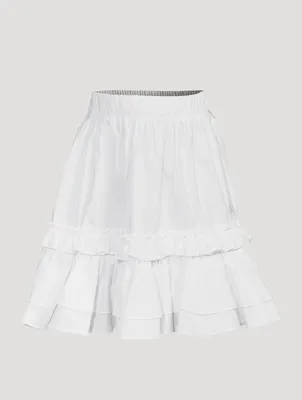 High-Waisted Skirt With Contrast Back