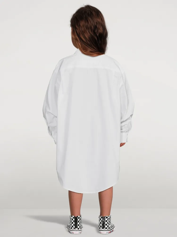 Cotton Long-Sleeve Shirt Dress