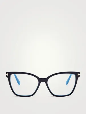 Square Optical Glasses With Blue Block Lenses