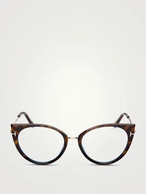 Cat Eye Optical Glasses With Blue Block Lenses