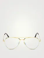 Aviator Optical Glasses With Blue Block Lenses