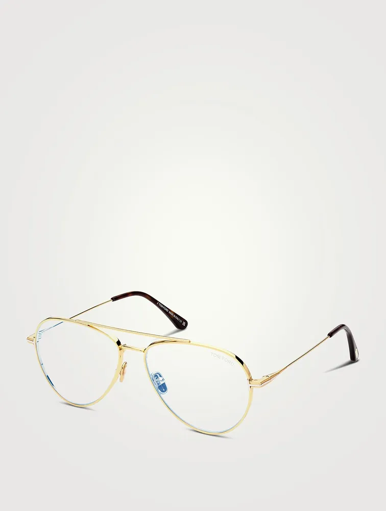 Aviator Optical Glasses With Blue Block Lenses