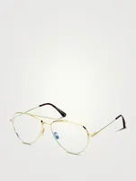 Aviator Optical Glasses With Blue Block Lenses