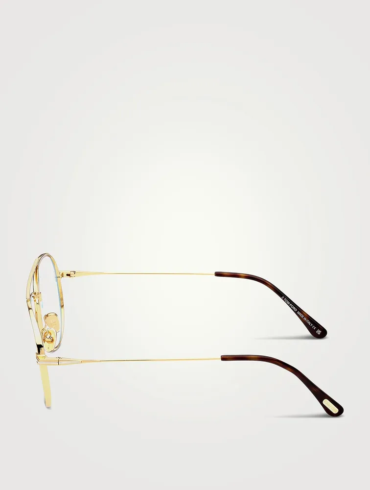 Aviator Optical Glasses With Blue Block Lenses