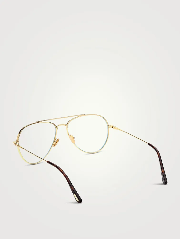 Aviator Optical Glasses With Blue Block Lenses