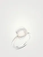 Nudo Classic 18K White Gold Ring With Milky Quartz