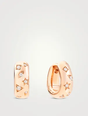 Iconica 18K Rose Gold Earrings With Diamonds