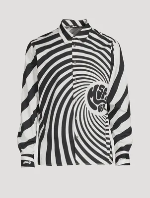 Long-Sleeve Shirt Spiral Print
