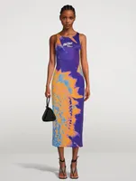 Jersey Maxi Tank Dress Sunflower Print