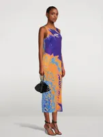 Jersey Maxi Tank Dress Sunflower Print