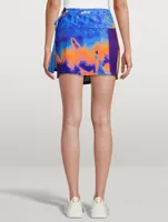Mini Skirt In Sunflower Print