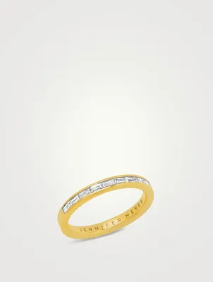 18K Gold Diamond Channel Set Baguette Ring