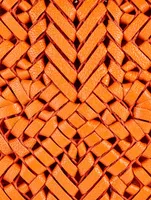 The Neeson Tassel Woven Leather Clutch
