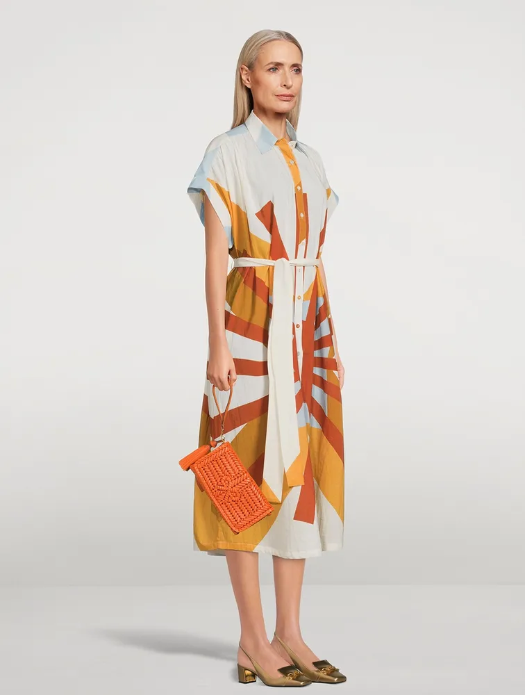 The Neeson Tassel Woven Leather Clutch